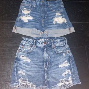 2 American eagle Jean shorts